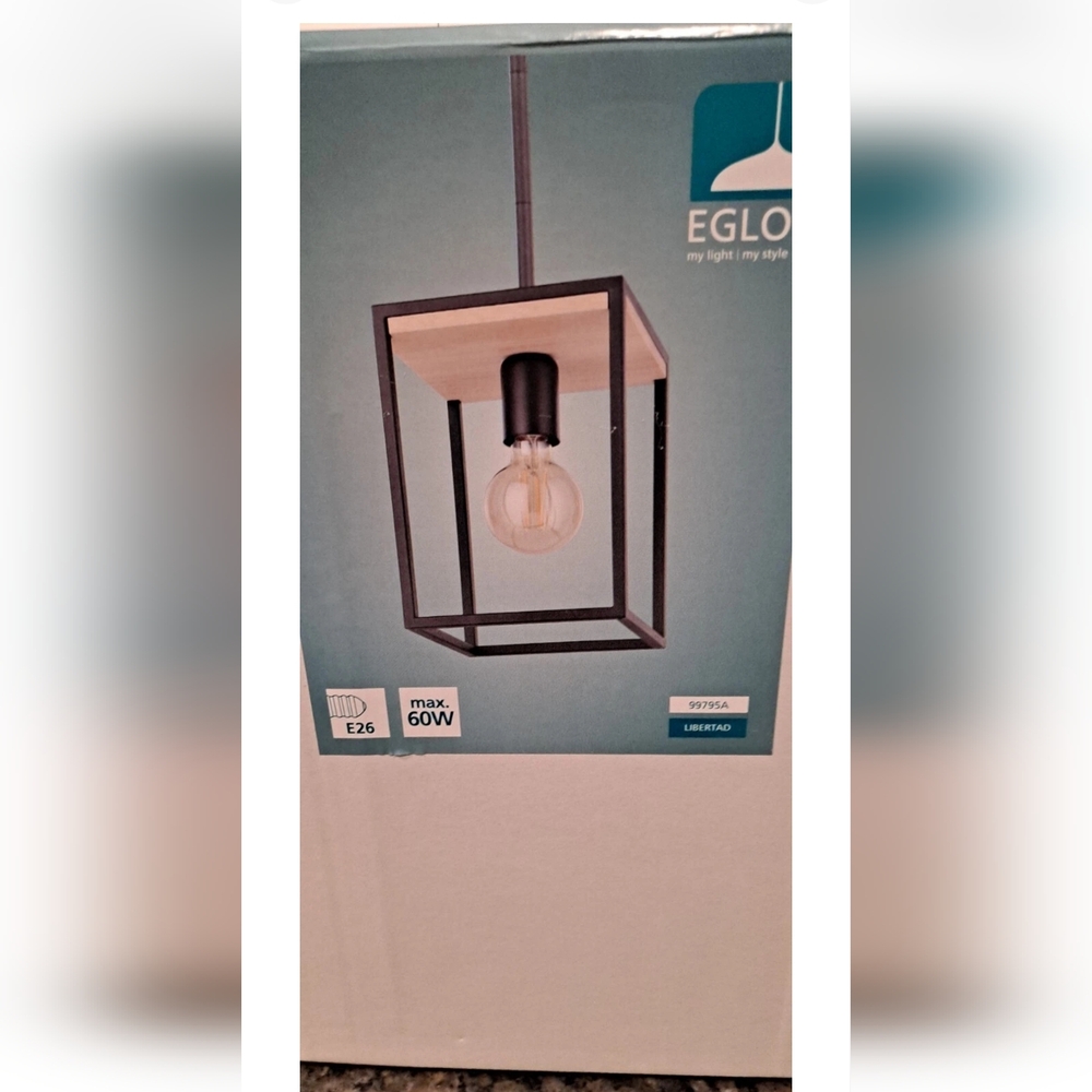 Igloo Black and Tan Geometric Pendant Light